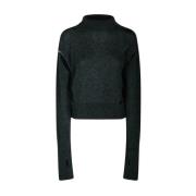 Grøn Alpaka Distressed Effekt Jumper