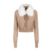 Beige Aftagelig Krave Cardigan