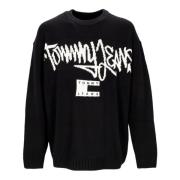 Graffiti Sweater Afslappet Pasform