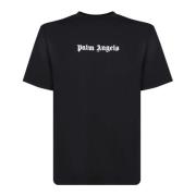 Hvid Rundhals Logo Print T-Shirt