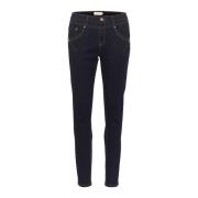 Slim-leg Dark Blue Denim Jeans