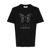 Grafisk Print T-shirt med Crew Neck