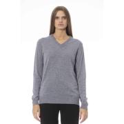 Langærmet V-hals Sweater