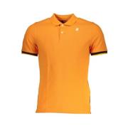 Orange Polo med Kontrastdetaljer