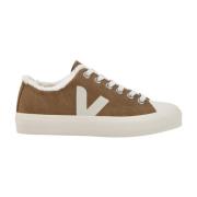 Beige Sneakers med Hvide Detaljer