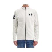 Hvid Bomuld Zip Sweatshirt med Logo