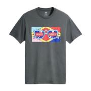 Herre Grafisk Crewneck T-shirt