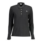 Elegant langærmet poloshirt