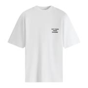 Klassisk Slogan T-Shirt Optic White