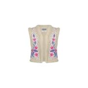 Blomstret Broderet Vest