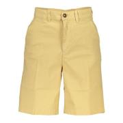 Beige Bermuda Shorts Regular Fit Logo