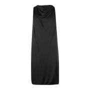 Twisted Back Knee-Length Scarf Dress