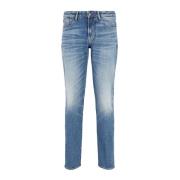 Slim Fit Denim Jeans Lav Talje