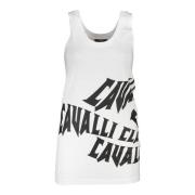 Dame Tank Top Hvid Rund Hals