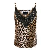 Leopard Satin Blonde Top