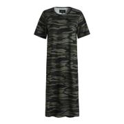 Camo T-shirt Kjole SS Dusty