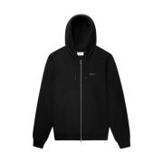 Zip-Through Streetwear Hoodie i Jet Black