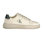 Sporty hvide sneakers med print og logo