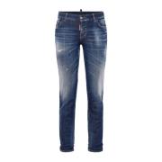 Blå Skinny Cropped Denim Jeans