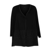 Langt Design Vandfalds Cardigan Sort