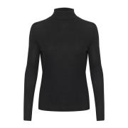 Sort Rollneck Top & T-Shirt