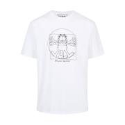 Vitruvian Garfield Print T-shirt