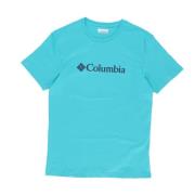 Grundlæggende Logo Tee Bright Aqua Herre