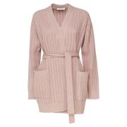 Powder Pink Cardigan med Bælte