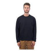 Blå Bomuld Crewneck Sweater