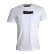 Hvid Bomuld Logo Applique T-shirt