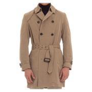 Beige Trench Coat med Hornknapper