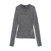 Paillet Mohair Sweater Kulgrå