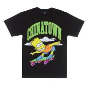 Simpsons Sort Tee med Logo Print