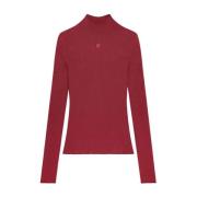 Rød Solar Sweater Bomuld Uld Bordeaux