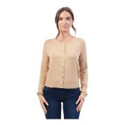 Beige Cardigan med knaplukning