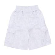 Satin Cargo Shorts Hvid Kvinder