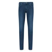 Slim fit denim jeans med brugt vask