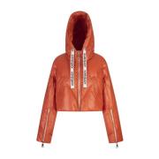 Orange Shorty Cropped Down Jacket