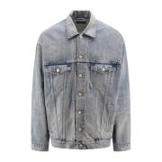 Denim Oversize Logo Jakke