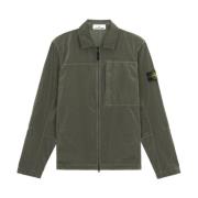 Zip-Up Overshirt i Muschio Grøn