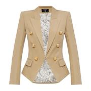 Bomuld blazer med dekorative knapper