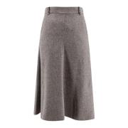 Flared Virgin Wool Skirt