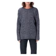 Stormy Blue Cable Strik Sweater