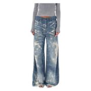 Vintage-inspireret Blå Wide-leg Jeans AW24