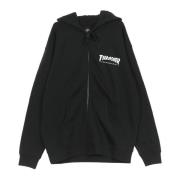 Logo Zip Hoodie Sweatshirt Sort/Hvid