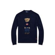 Jacquard Polo Bear Trøje i Bomuld og Hør