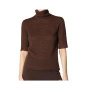 Ensfarvet Strikket Turtleneck Jumper