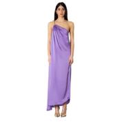 Elegant One-Shoulder Kjole - Levende Violet