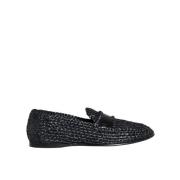 Raffia Slip-On Loafers