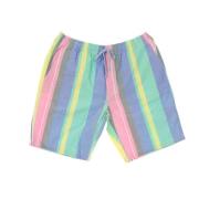 Stribet romantisk pink herre shorts